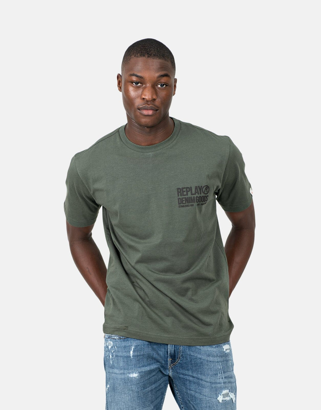 Replay Denim Goods Military Green T-Shirt