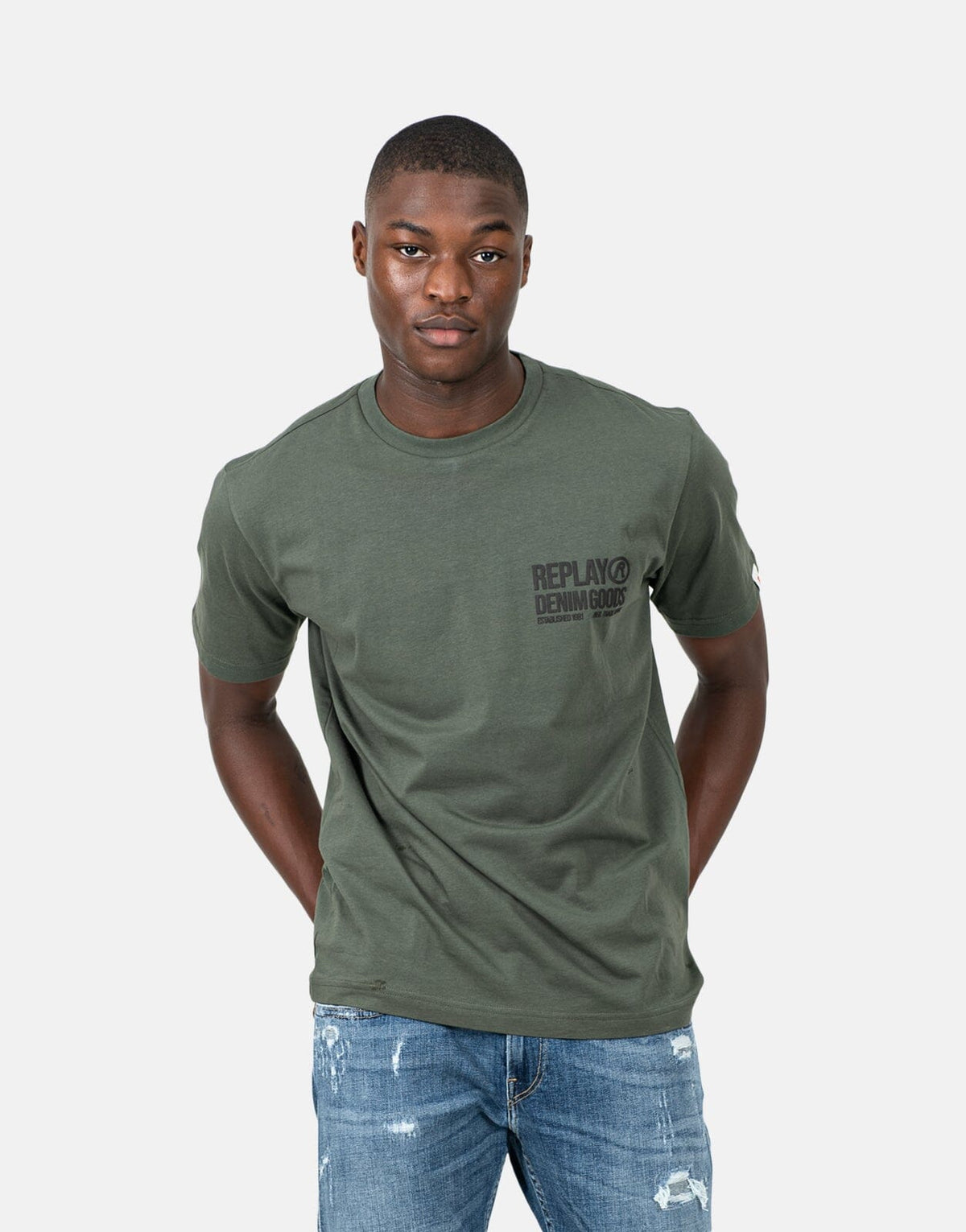 Replay Denim Goods Military Green T-Shirt