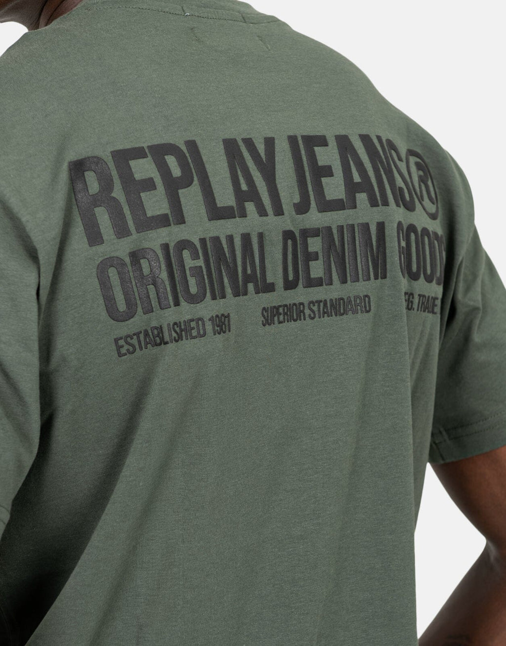 Replay Denim Goods Military Green T-Shirt - view 2
