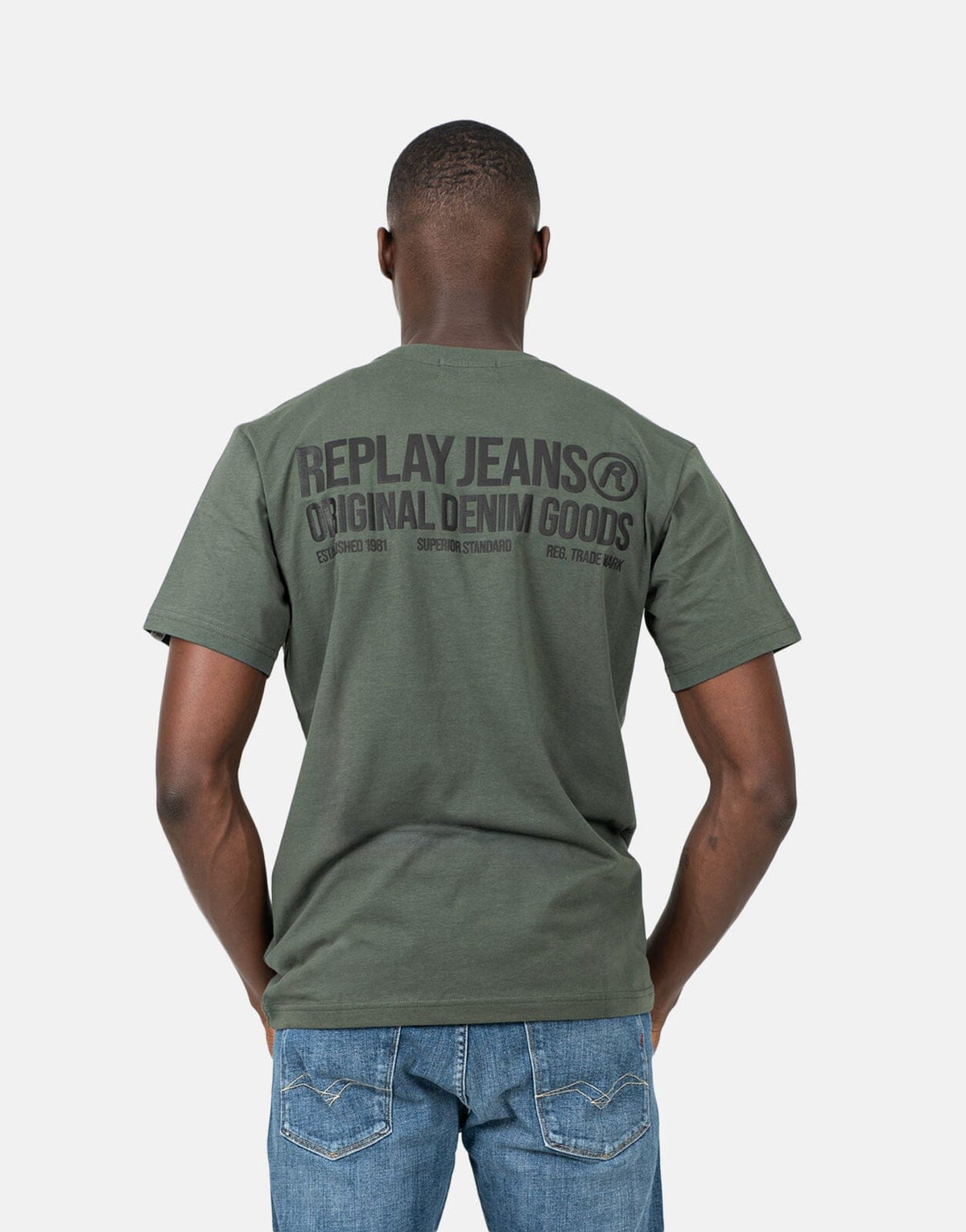 Replay Denim Goods Military Green T-Shirt - view 3