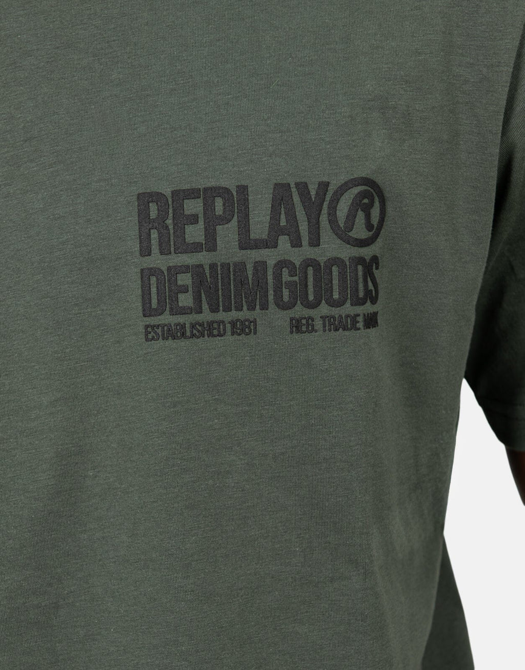 Replay Denim Goods Military Green T-Shirt - view 4