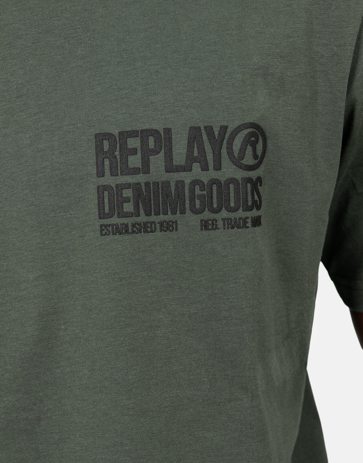 Replay Denim Goods Military Green T-Shirt - view 4