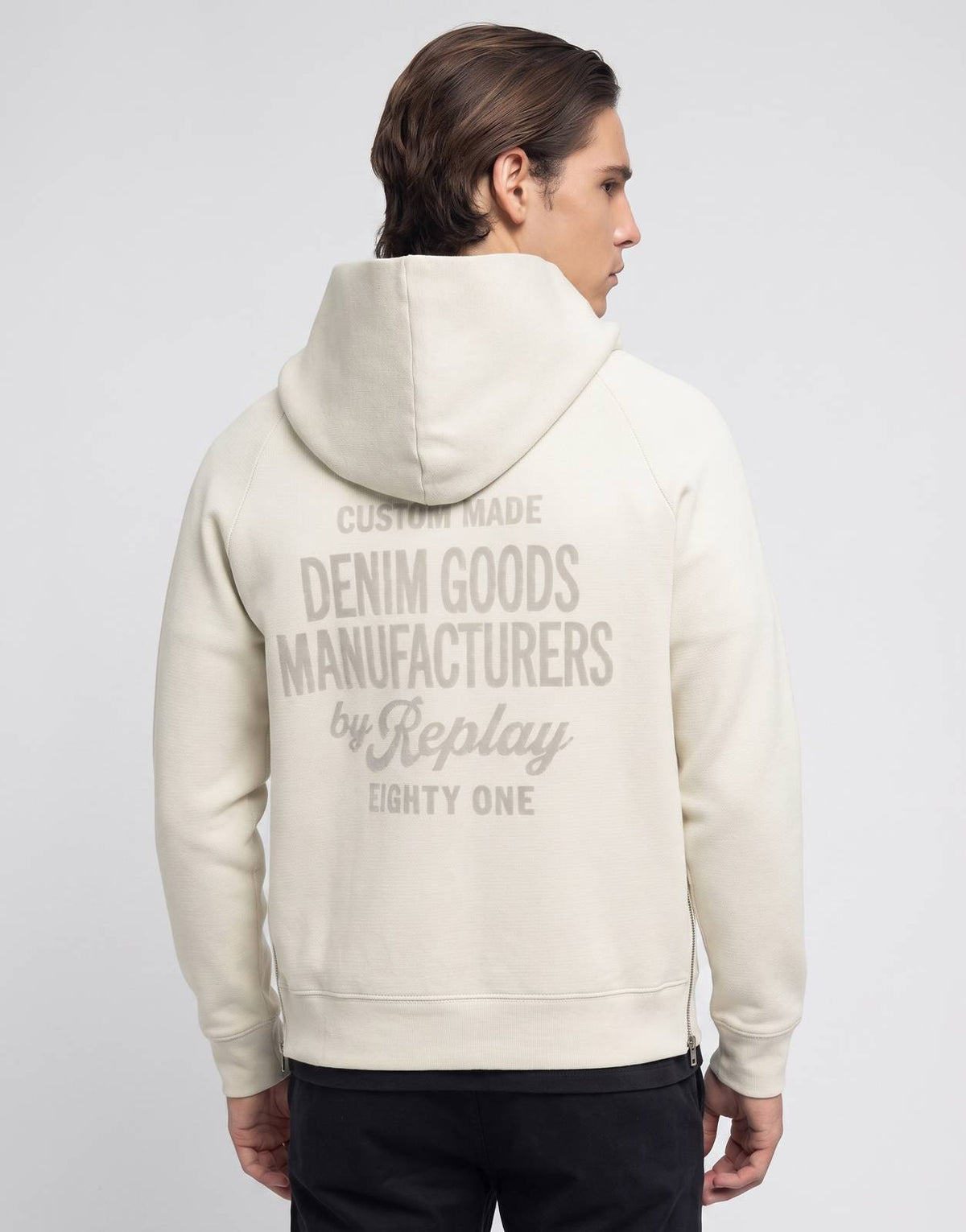 Replay Full-Zip Logo Hooded Cloud Sweatshirt - view 2