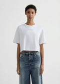 Replay Gold Trim Centre Logo Off White T-Shirt