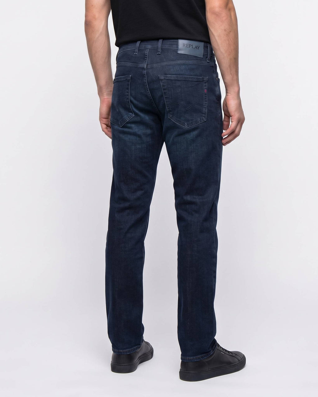 Replay Groover Straight Dark Blue Jeans - view 2