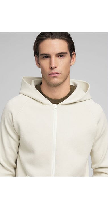 Replay Heavyweight Zipup Snow White Hoodie - view 3