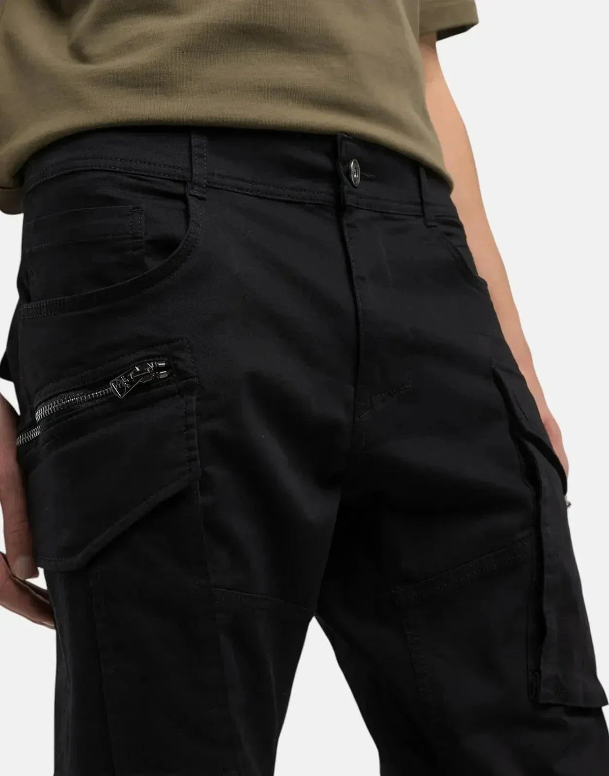 Replay Joe Cargo Black Trouser - view 3
