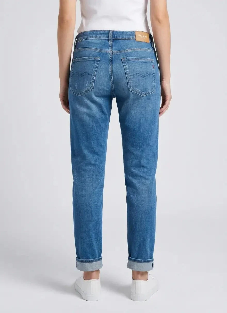 Replay Ladies Marty Boyfriend Ripped Jeans - view 2