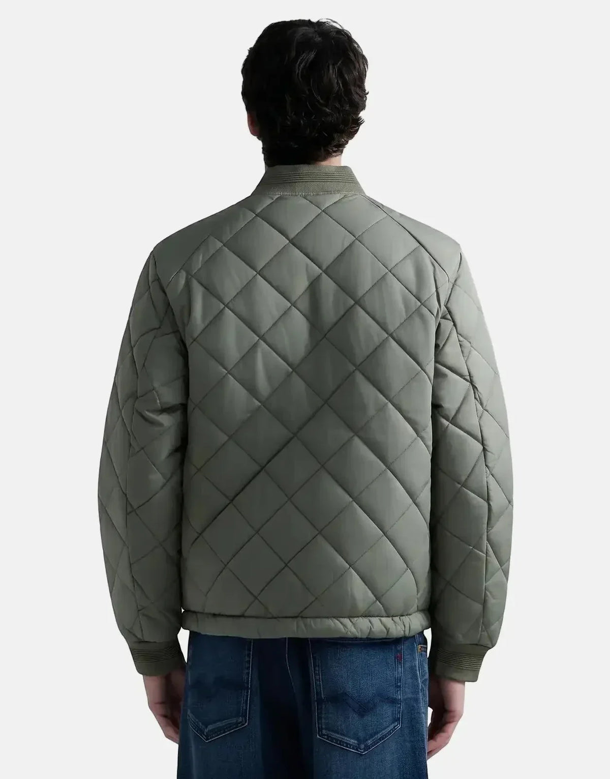 Replay Quilted Mud Green Jacket - view 2