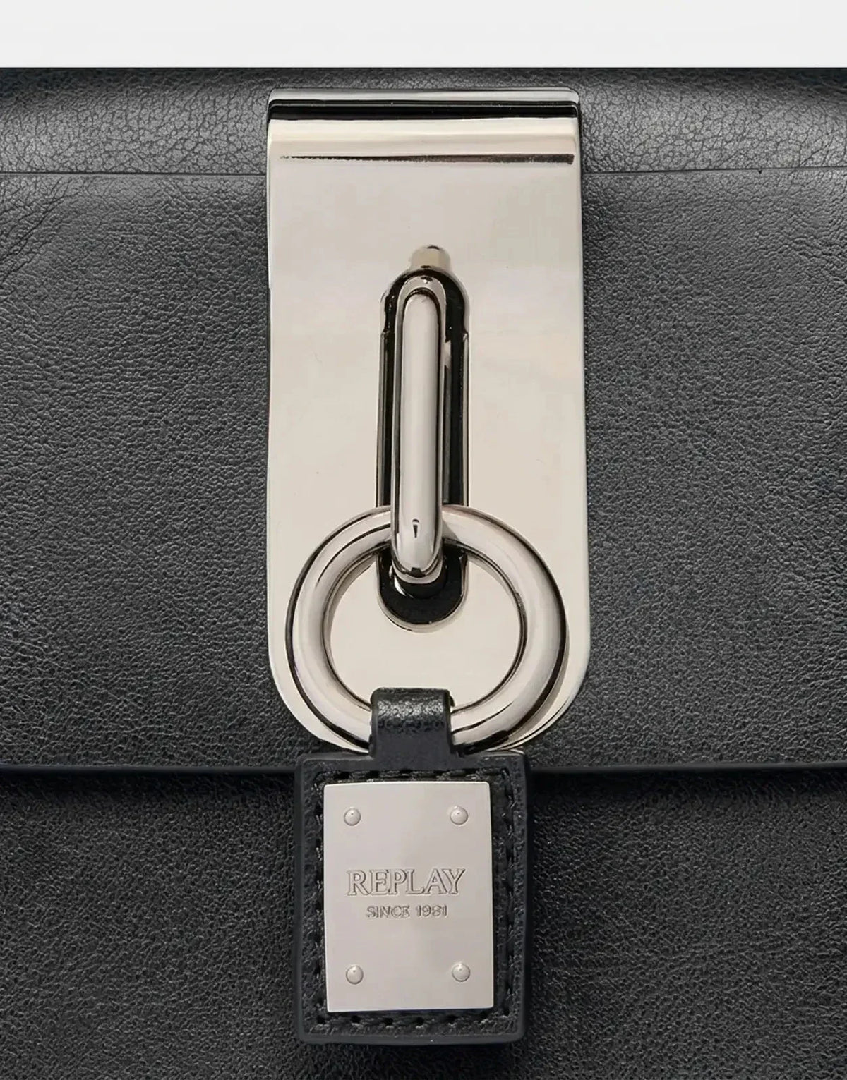 Replay Metal Lock Silver Black Purse - view 5