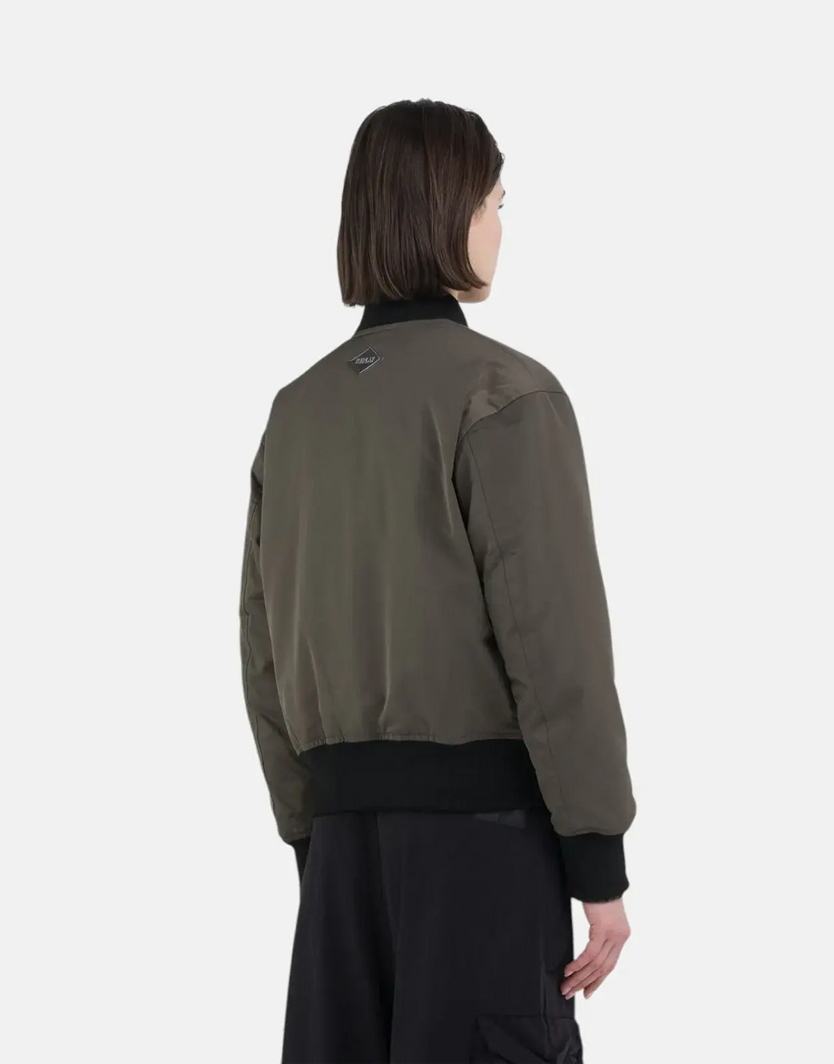 Replay Mud Green Bomber Jacket - view 2