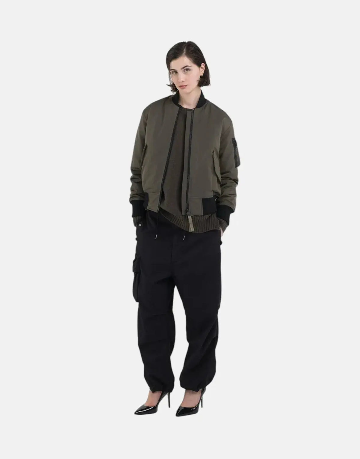 Replay Mud Green Bomber Jacket - view 4