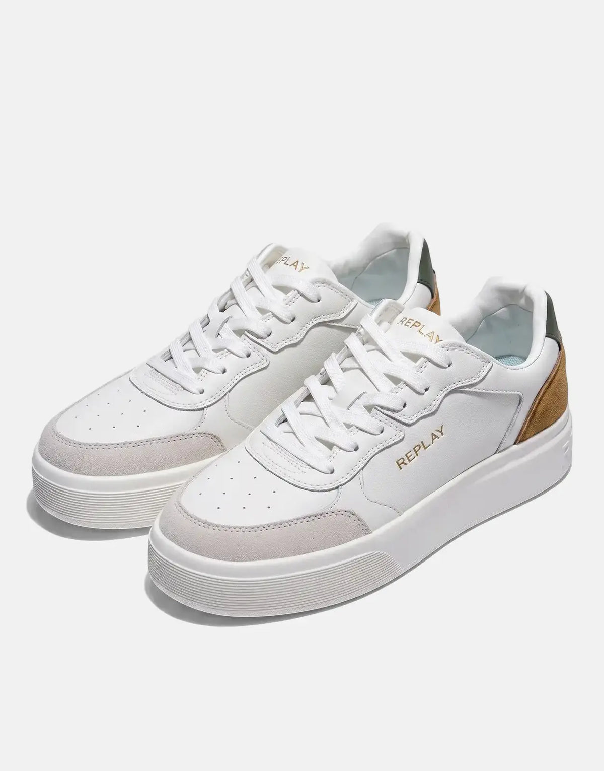 Replay Notting Agency White/Tan Sneakers - view 2