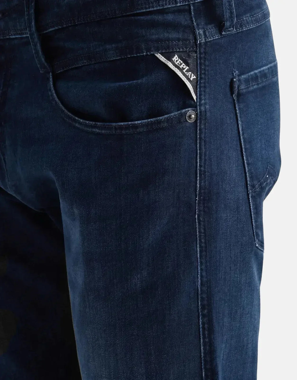 Replay Power Stretch Dark Blue Jeans - view 3