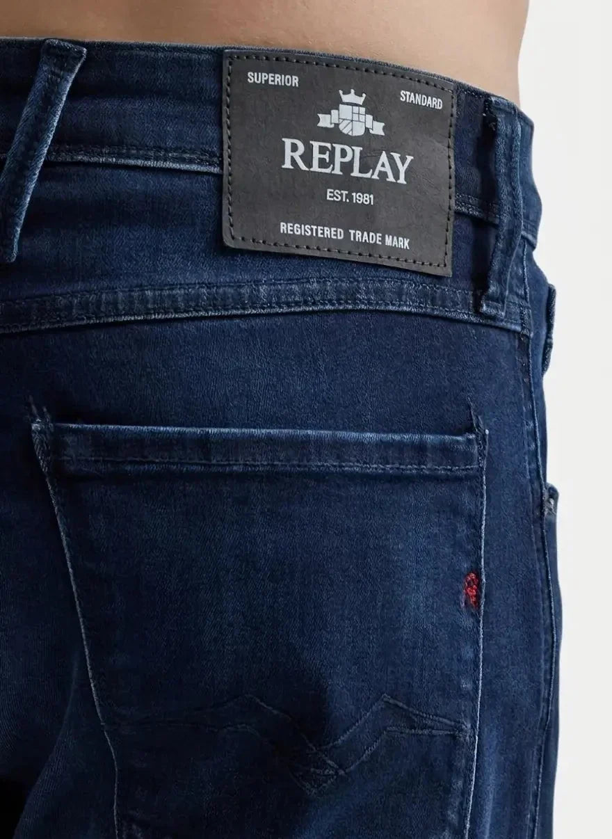Replay Power Stretch Dark Blue Jeans - view 4