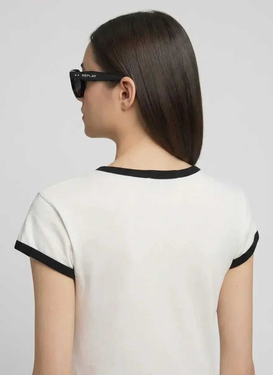 Replay Print Natural White T-Shirt - view 2
