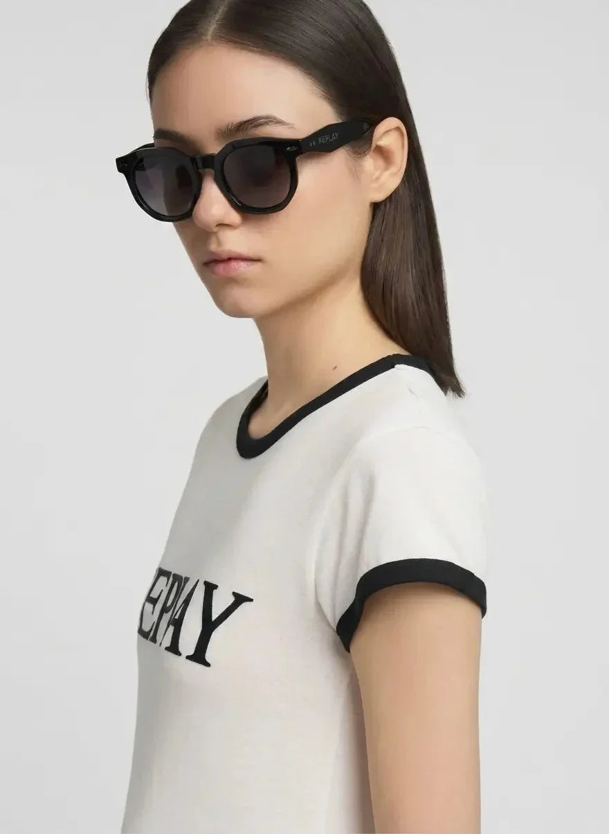 Replay Print Natural White T-Shirt - view 3