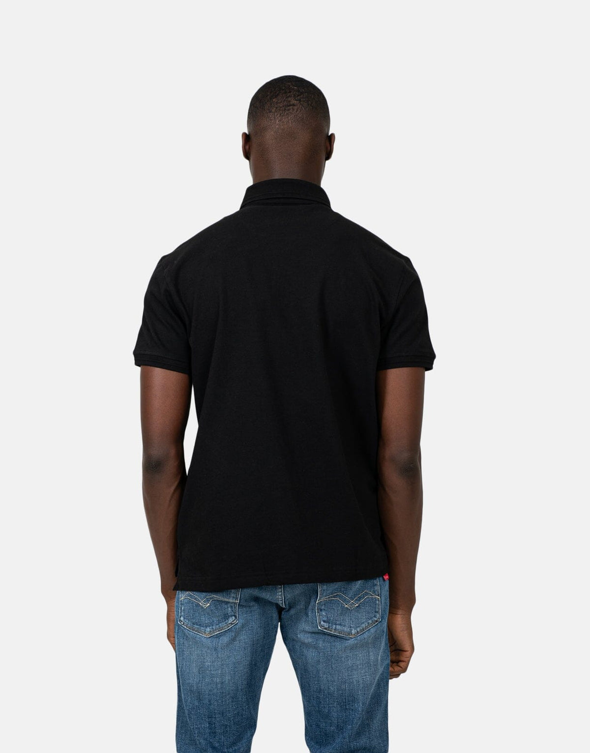 Replay R-Logo Black Polo Shirt - view 2