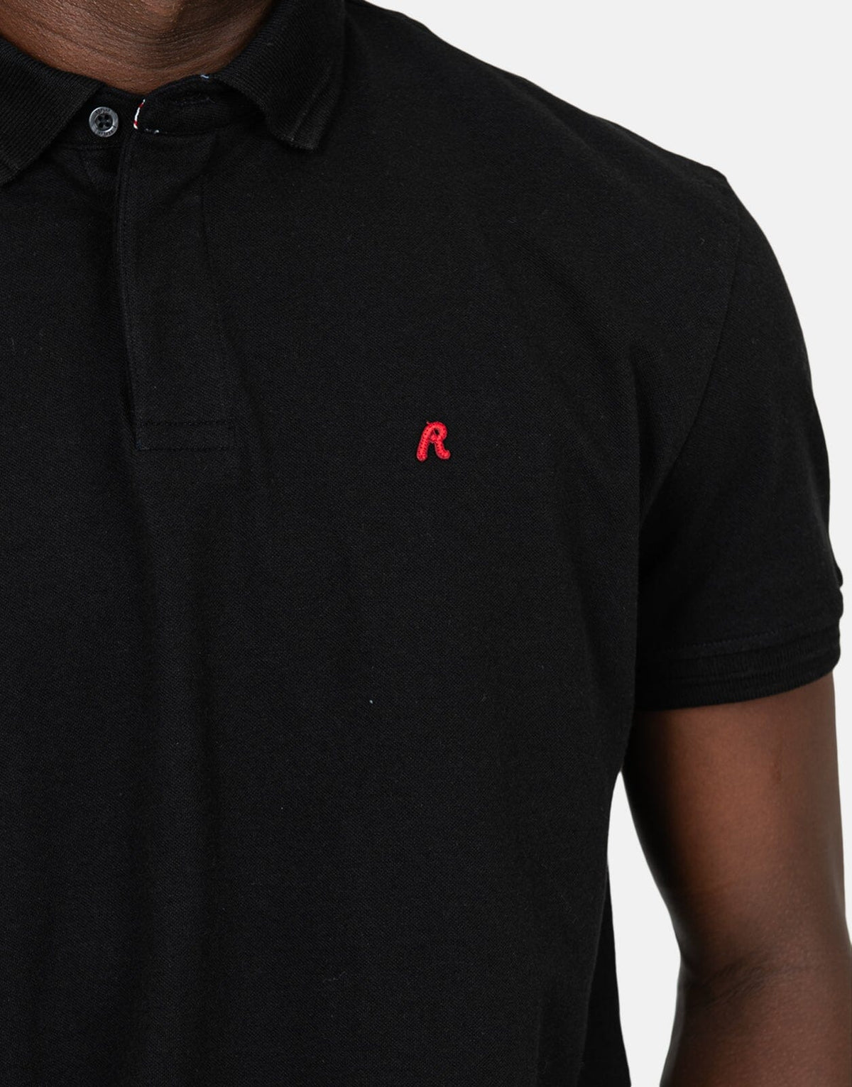 Replay R-Logo Black Polo Shirt - view 3