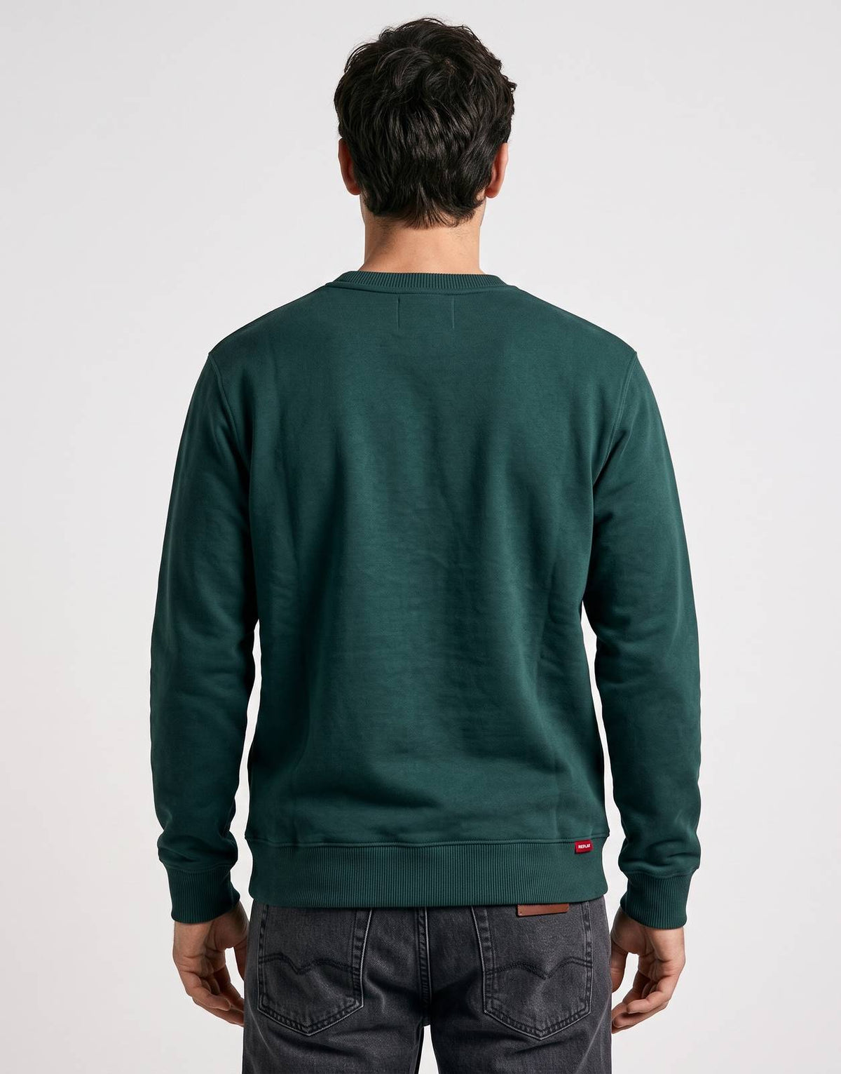 Replay R-Logo Side Bottle Green Sweatshirt - view 2