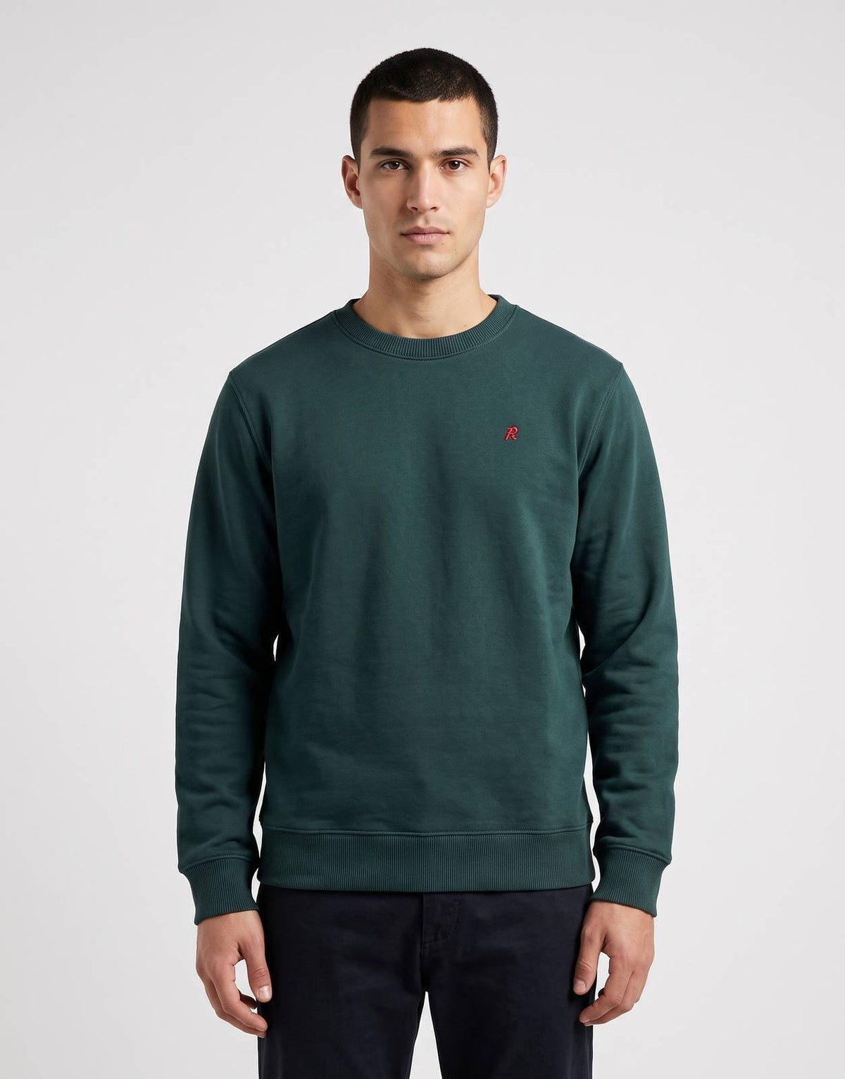 Replay R-Logo Side Bottle Green Sweatshirt
