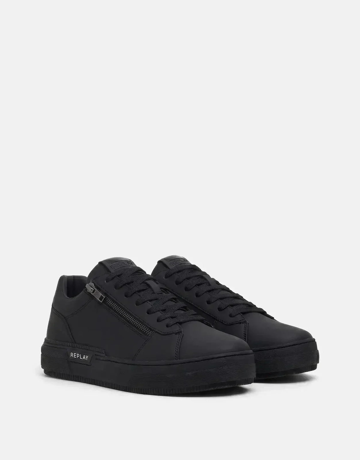 Replay Raily Low Zip Sneaker Black - view 3