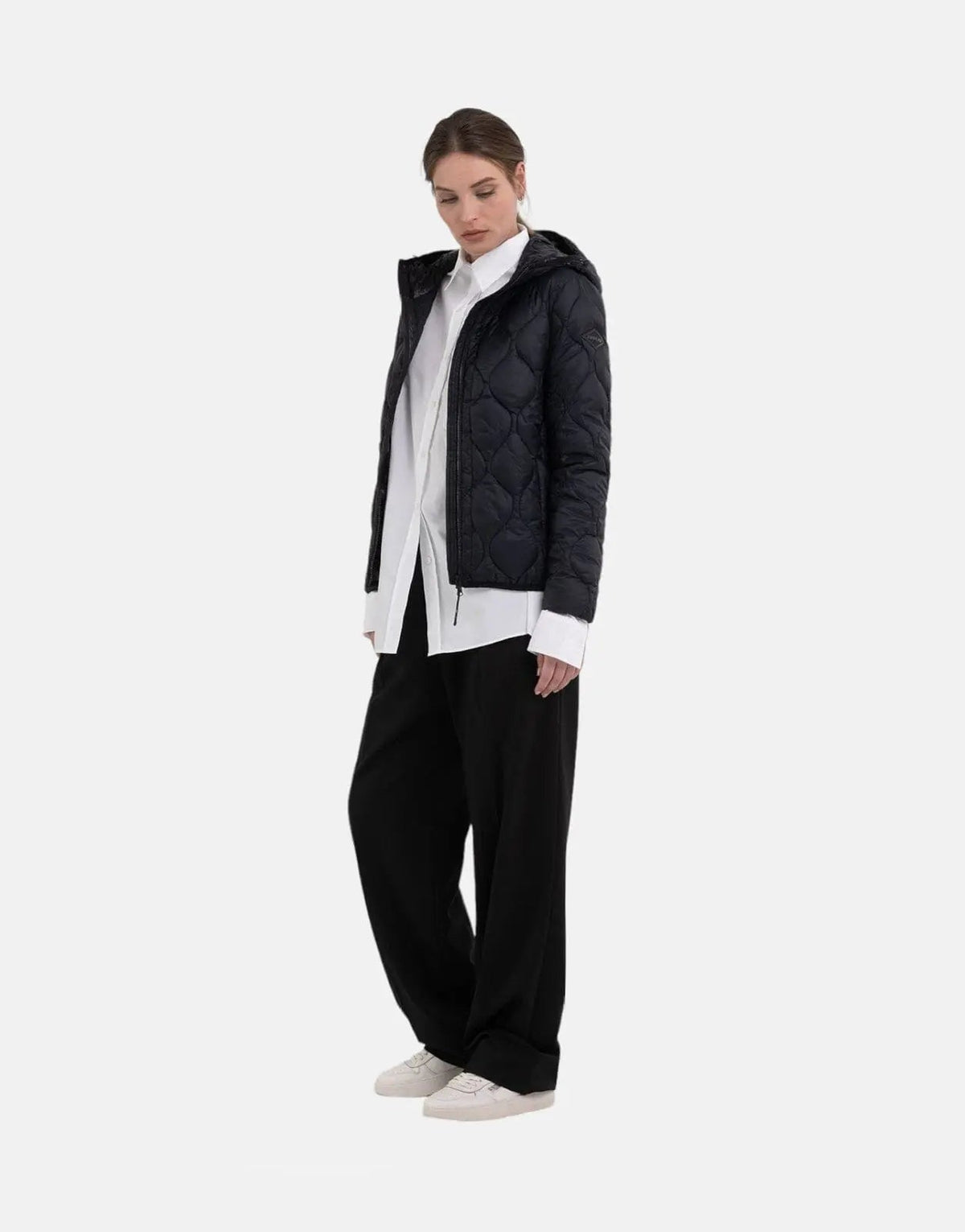 Replay Recycled Quilted Black Ladies Jacket - view 2