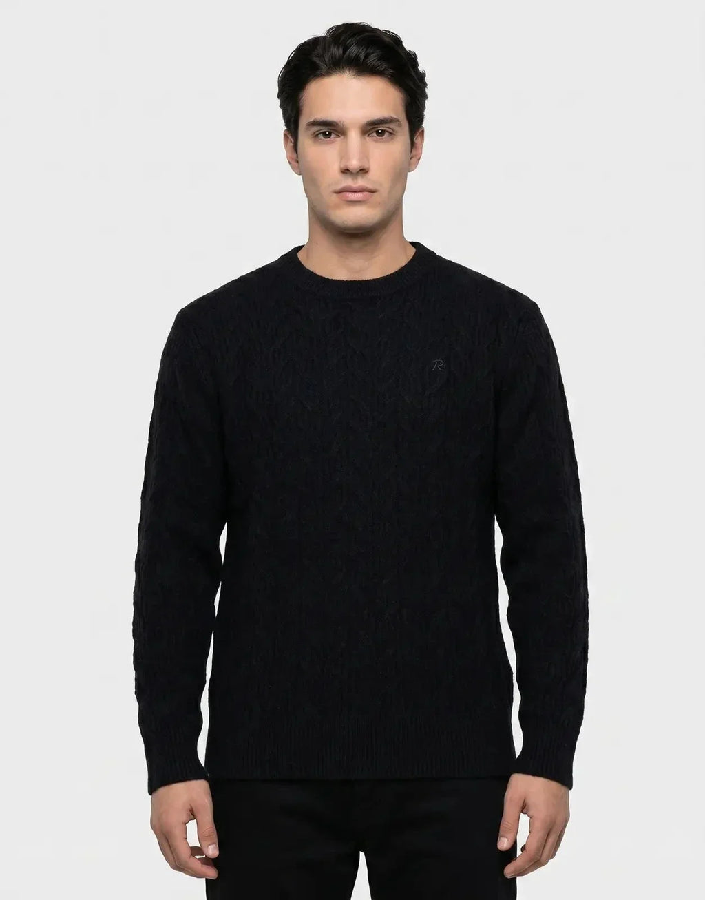 Replay Side R-Logo Black Knitwear