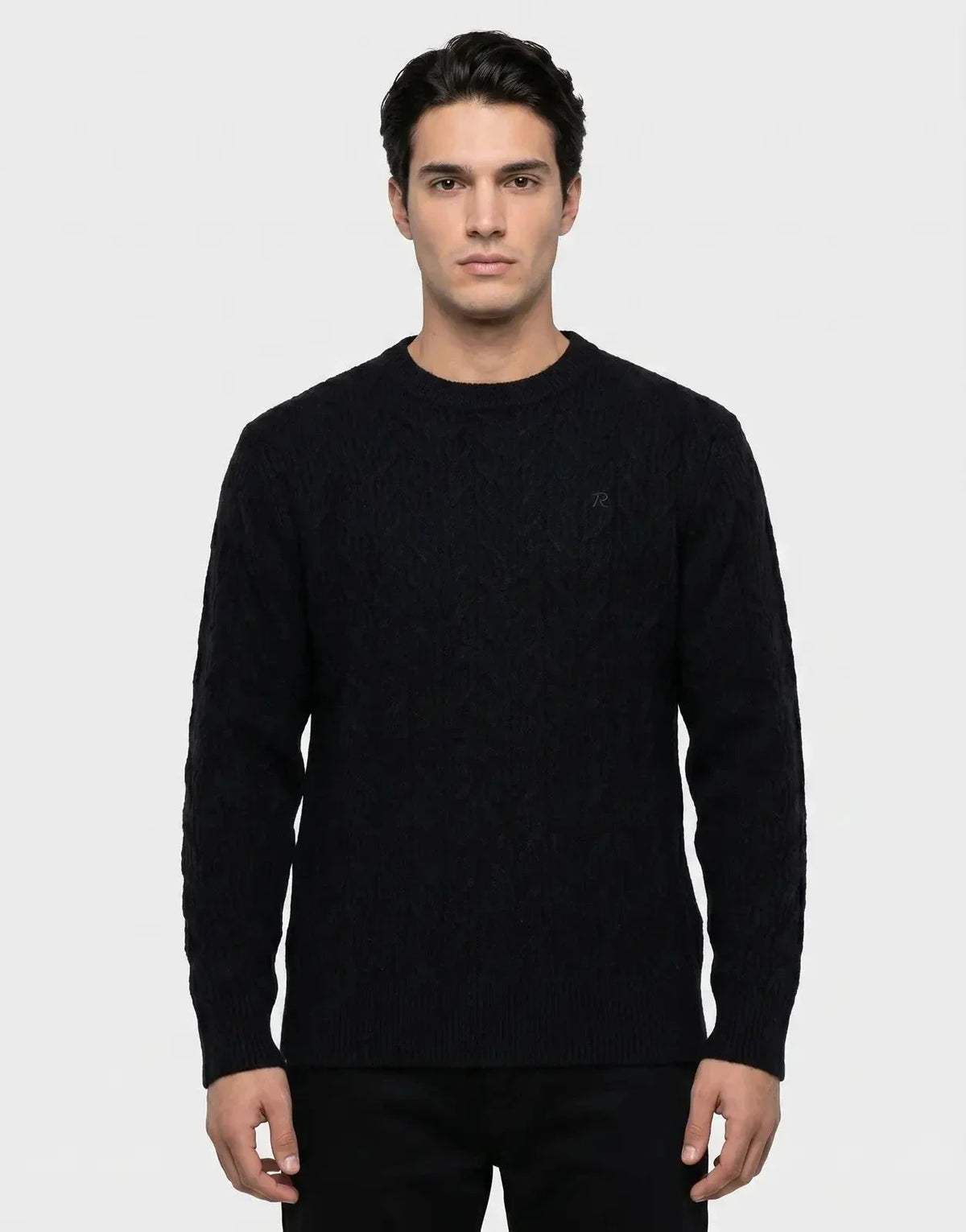 Replay Side R-Logo Black Knitwear