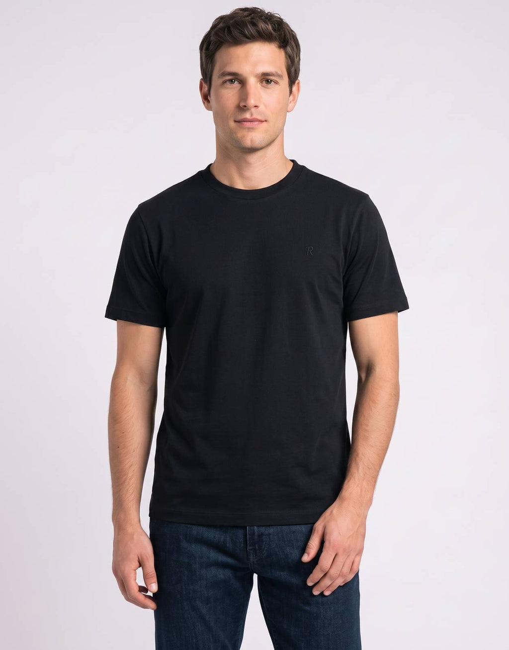 Replay Side R-Logo Black T-Shirt