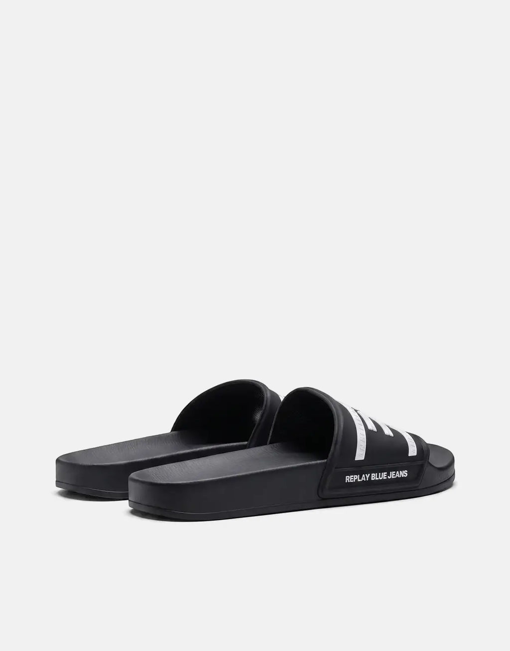 Replay Up Graven Black/White Slides - view 3