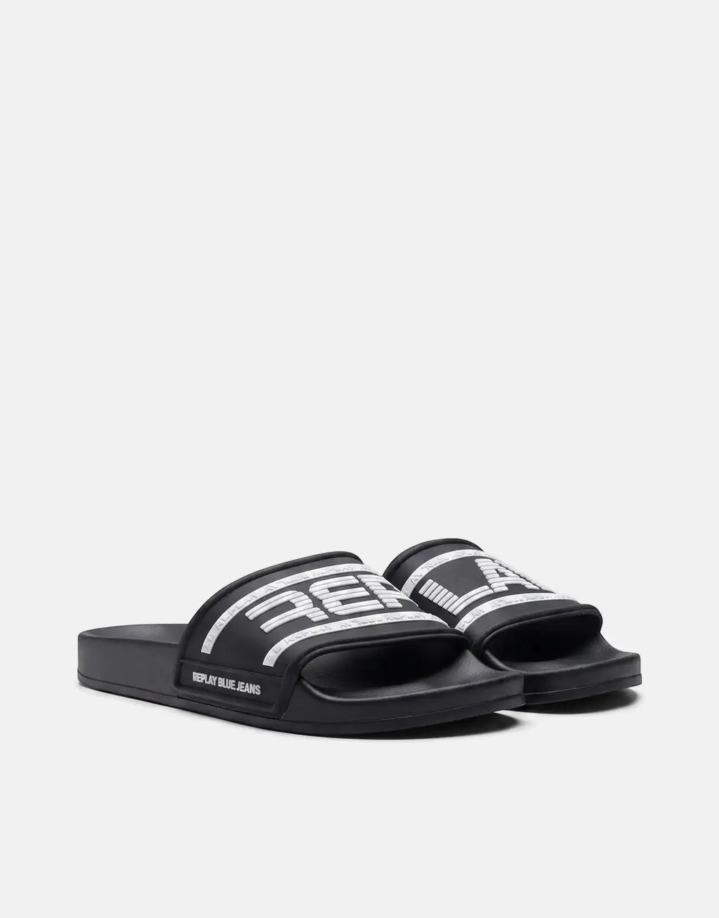 Replay Up Graven Black/White Slides - view 2