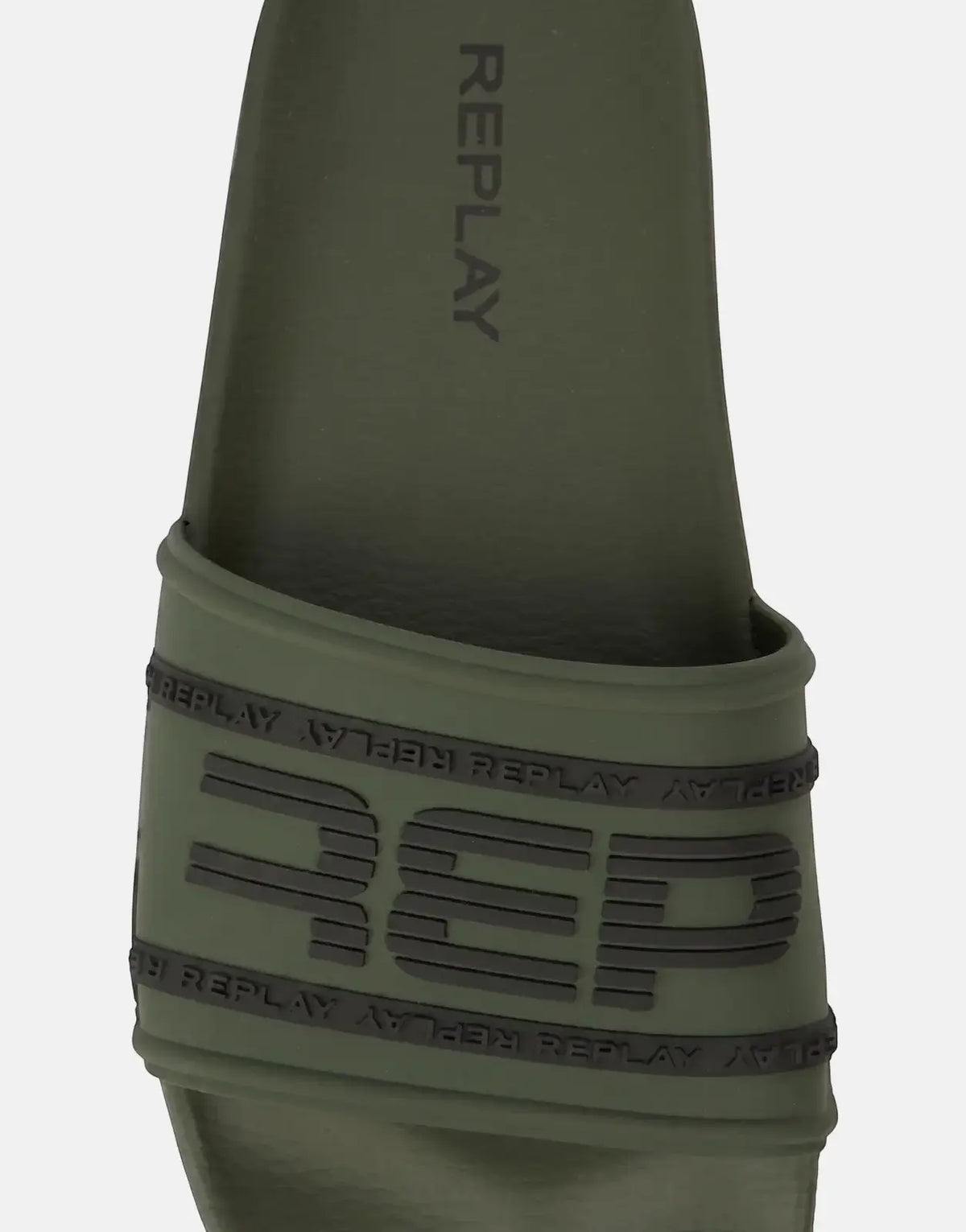 Replay Up Graven Mil Green/Black Slides - view 5