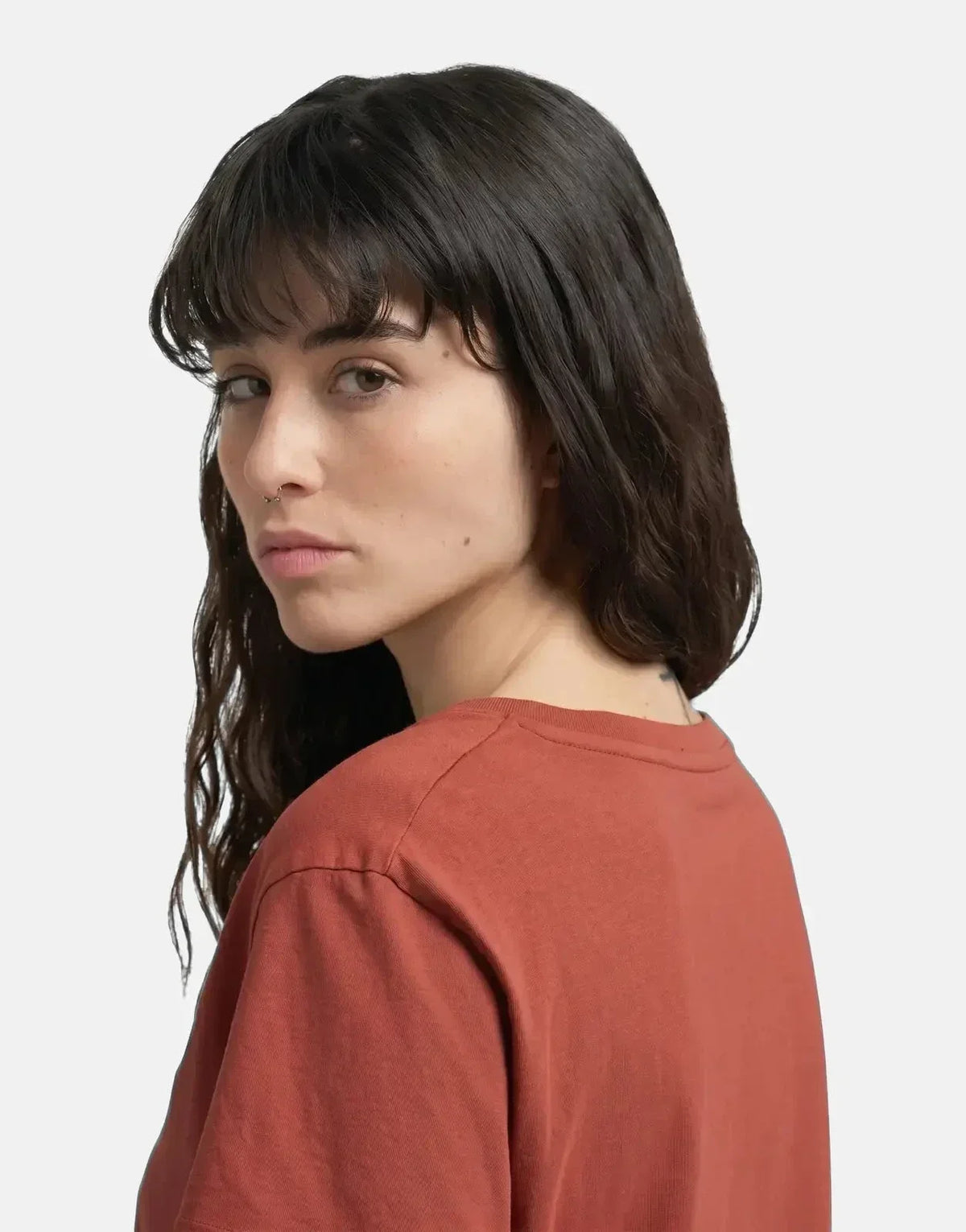 Replay V-Neck Brick Brown T-Shirt - view 4