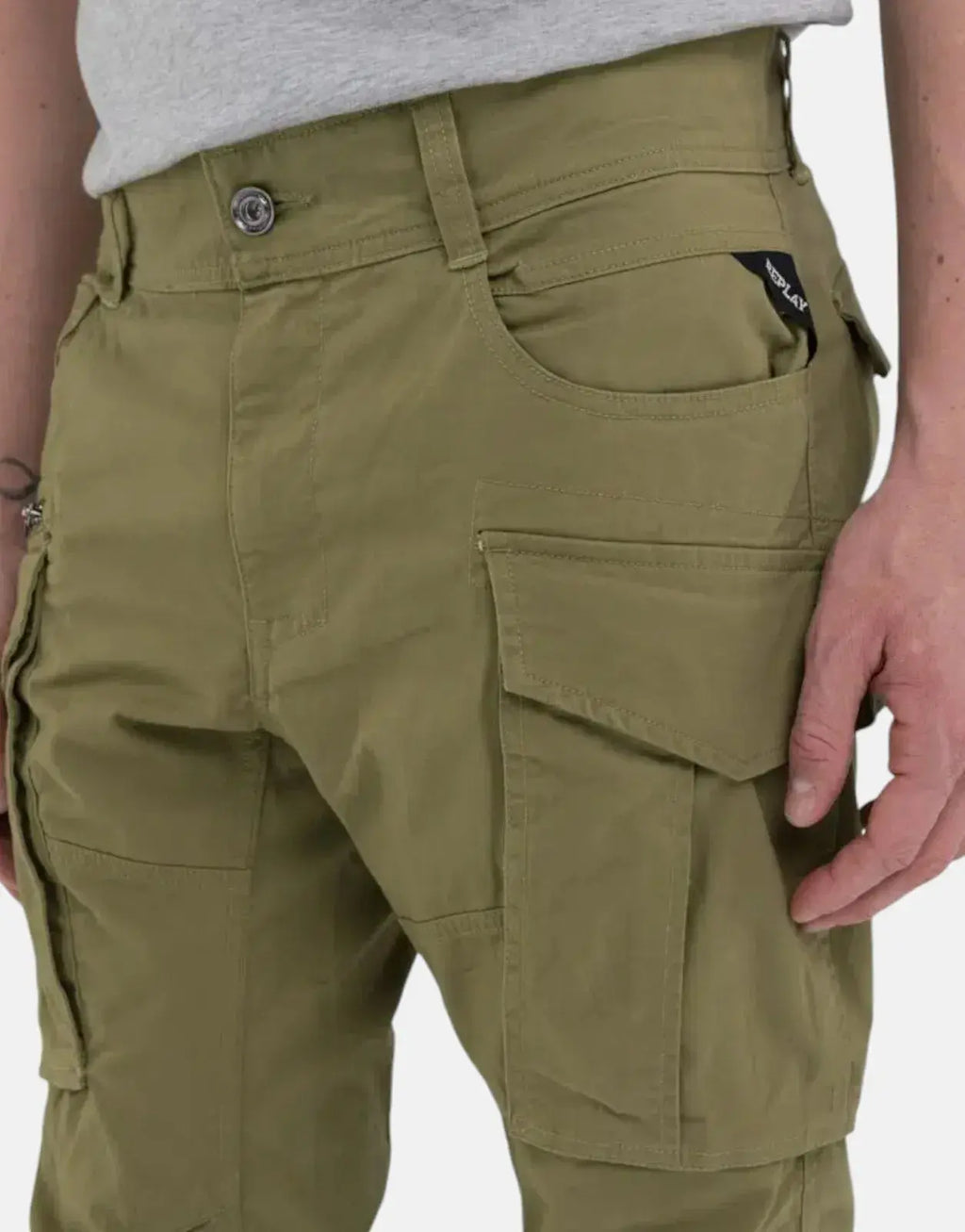 Replay Green Cargo Pants - view 3