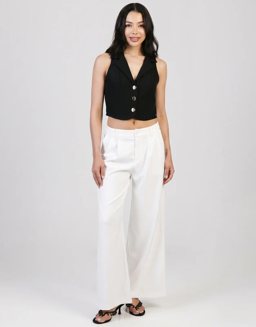 Sissy Boy Alice Wide Leg Off White Trouser - view 3