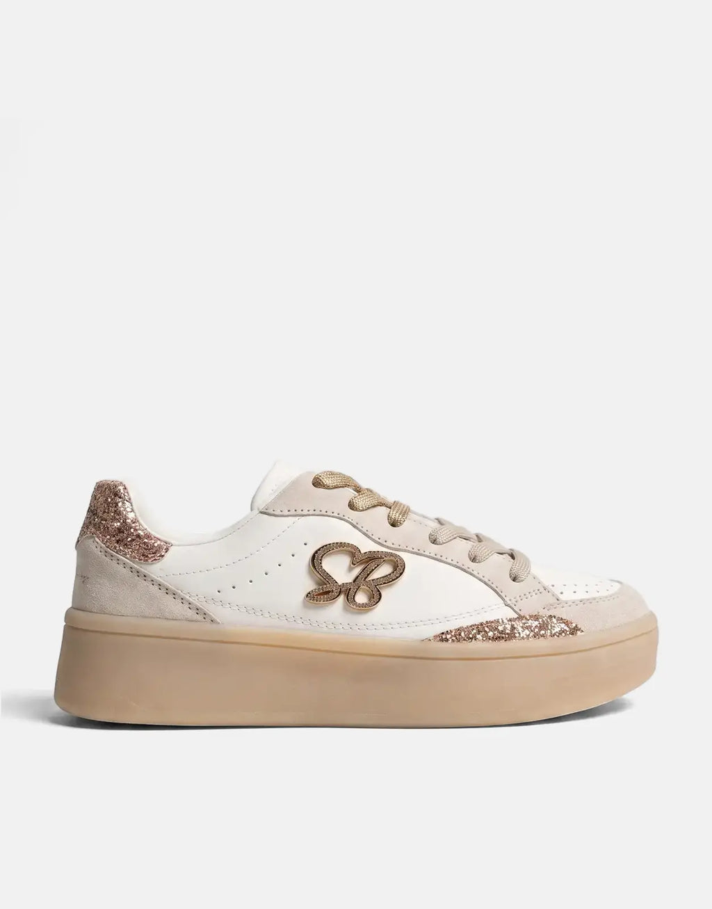 Sissy Boy Blaine White/Gold Sneakers