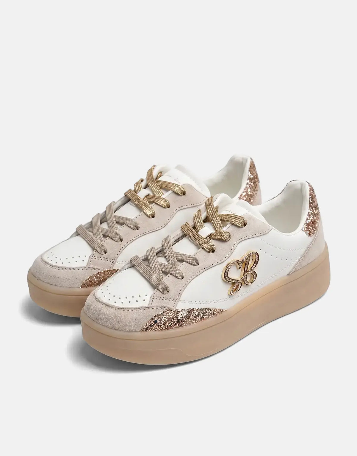 Sissy Boy Blaine White/Gold Sneakers - view 2