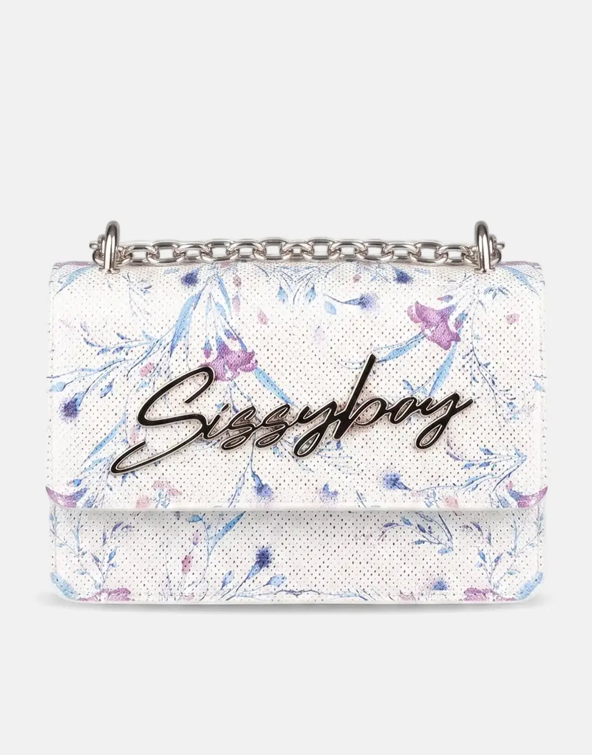 Sissy Boy Fency Florals Blue Multi Crossbody Bag