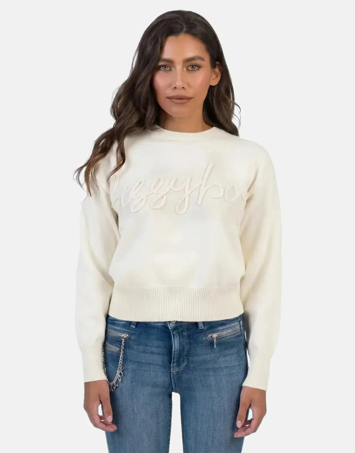Sissy Boy Forever Young Knit Cream Sweatshirt