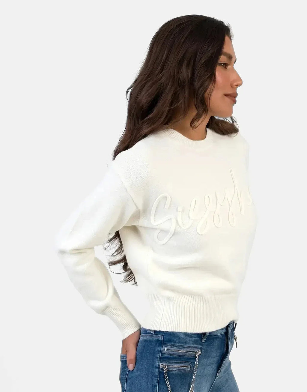 Sissy Boy Forever Young Knit Cream Sweatshirt - view 3