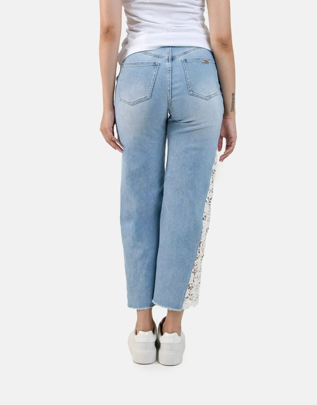 Sissy Boy High Waist Crochet Inset Wide Leg Lt Vintage Jeans - view 2