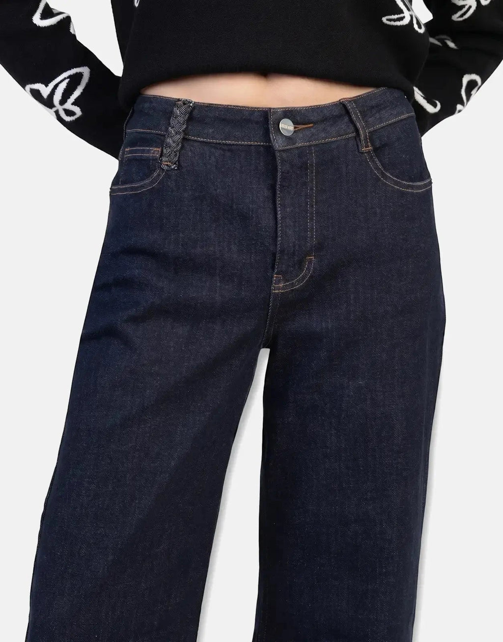 Sissy Boy Kristy Wide Leg High Waist Wide Forever Blue Jeans - view 3