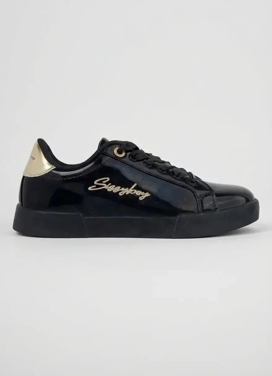 Sissy Boy Marty Patent Black Sneakers