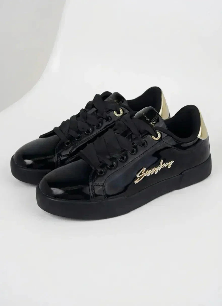 Sissy Boy Marty Patent Black Sneakers - view 2
