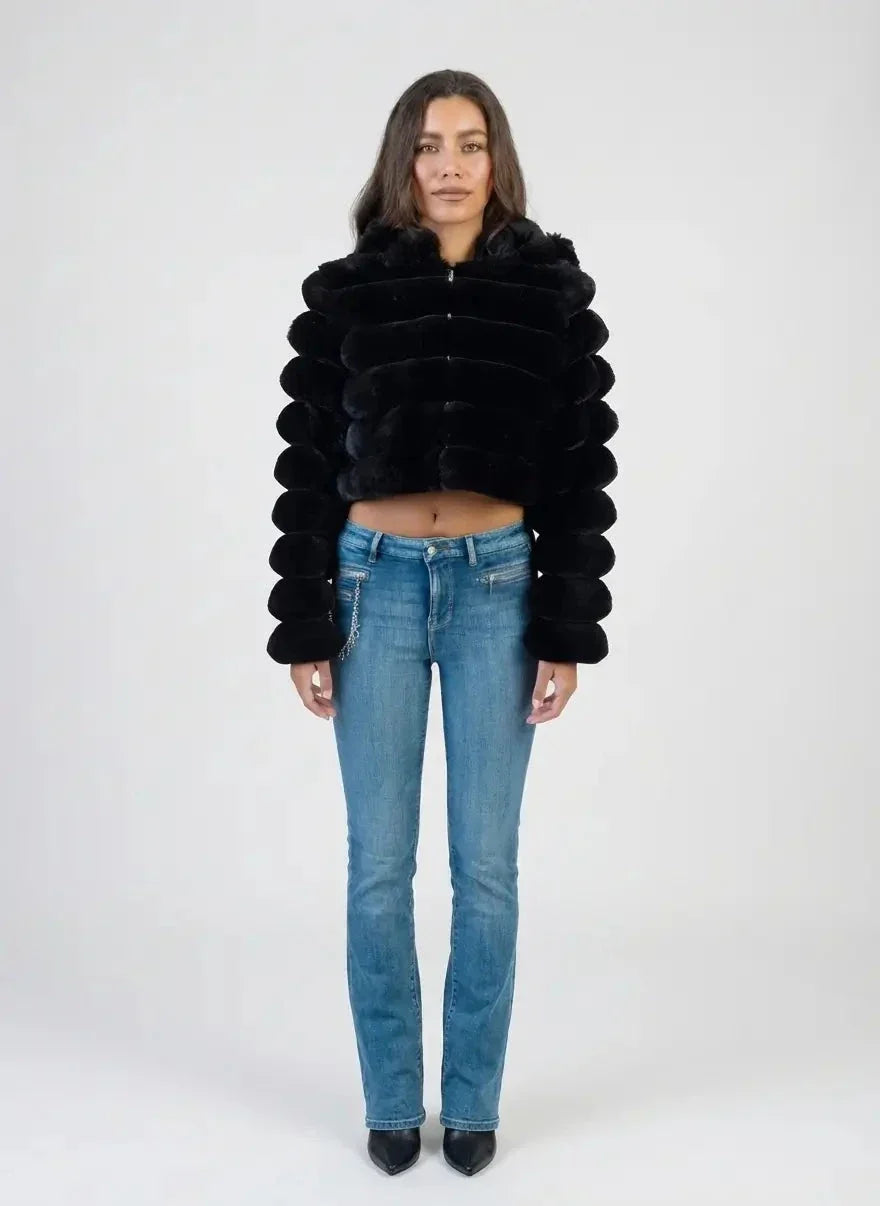Sissy Boy Sweet and Simple Cropped Jacket Black