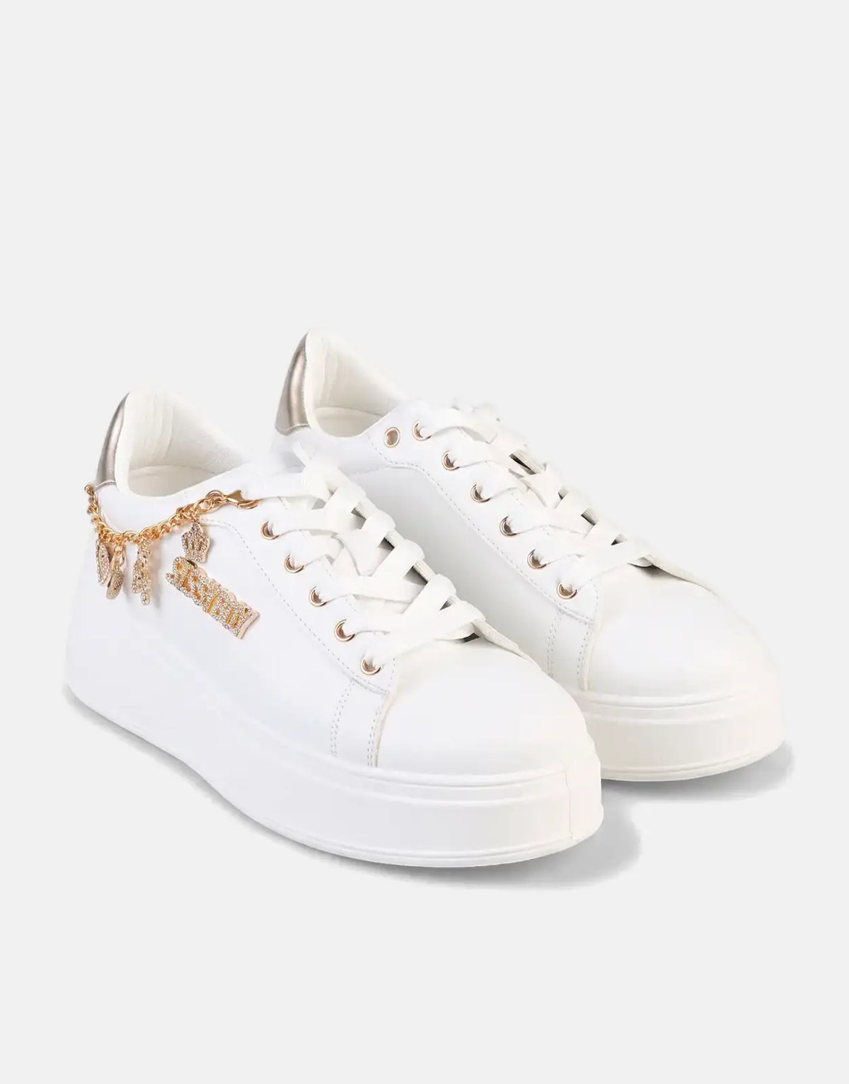 Sissy Boy Tatum White/Gold Sneakers - view 2