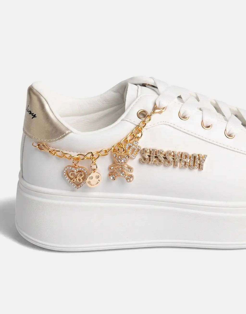 Sissy Boy Tatum White/Gold Sneakers - view 4