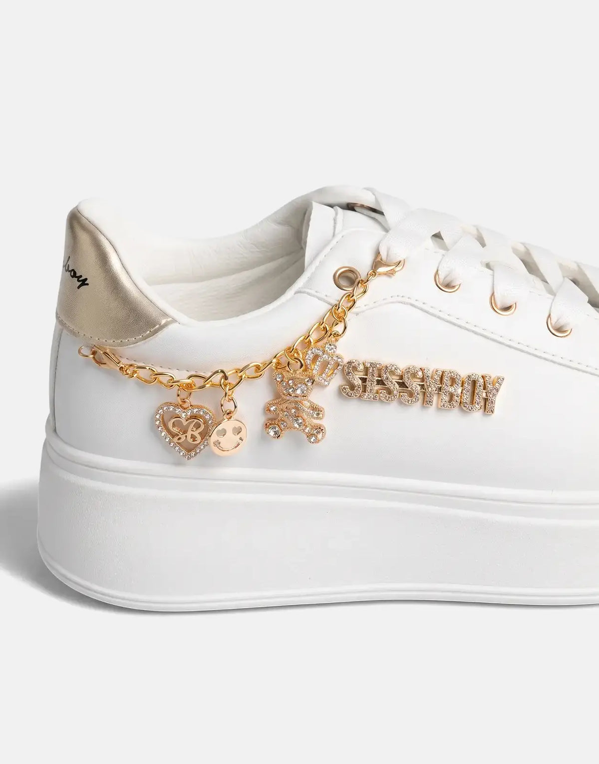 Sissy Boy Tatum White/Gold Sneakers - view 4