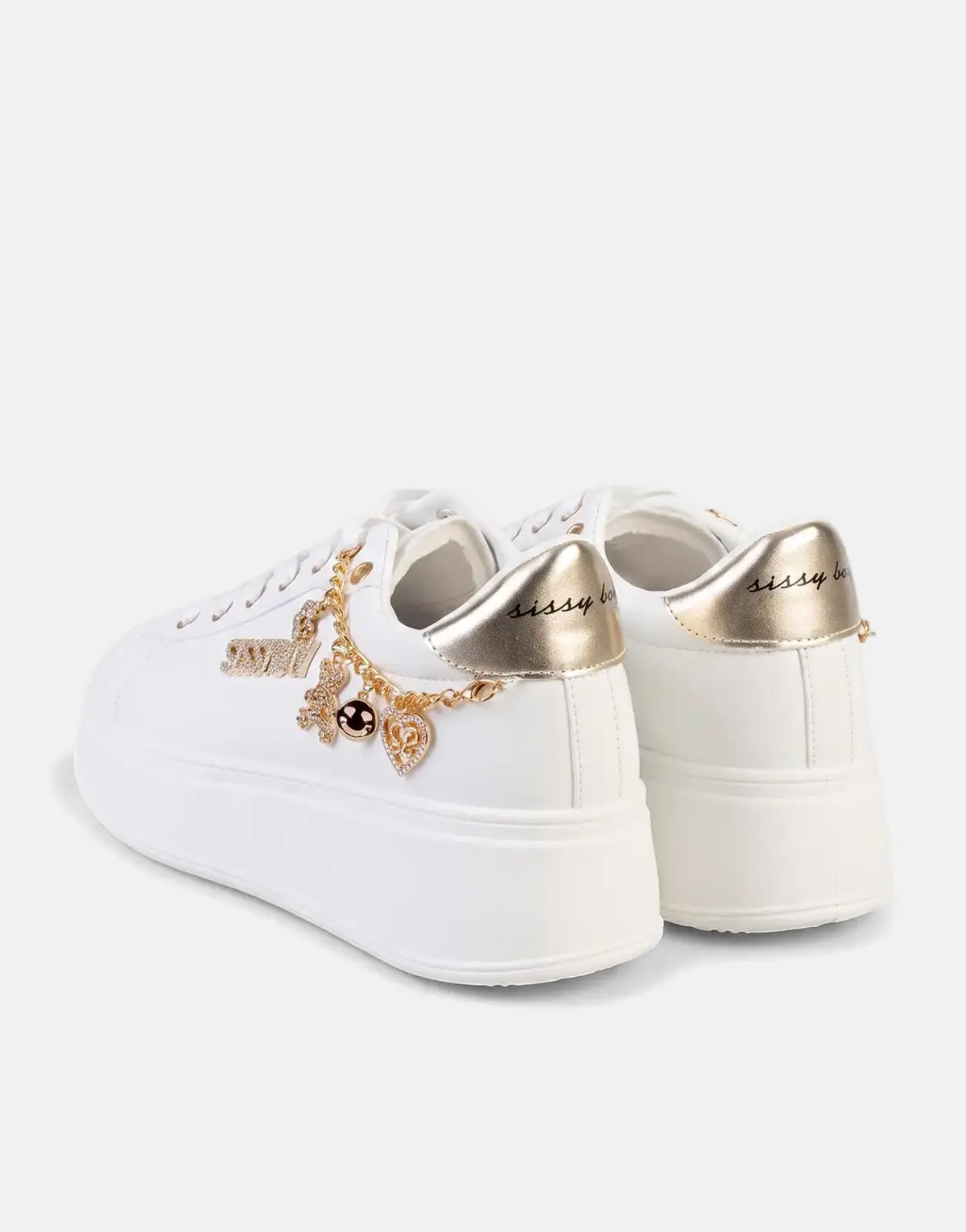 Sissy Boy Tatum White/Gold Sneakers - view 3